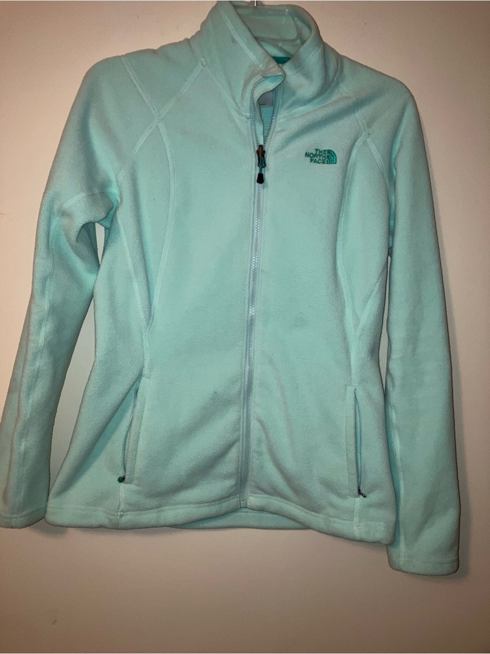 The North Face Teal Fleece Zip Jacket Excelleny Condition